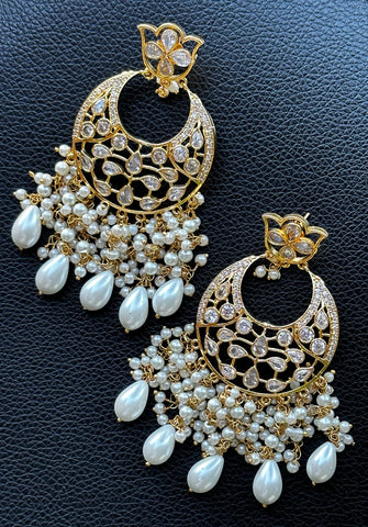 Tayani kundan style long chandballi design