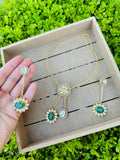 Hasli Kundan Polki Emerald set
