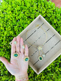 Hasli Kundan Polki Emerald set