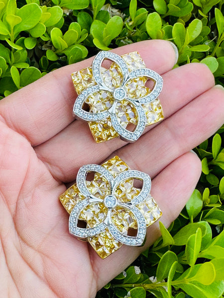 Citrine shine earrings