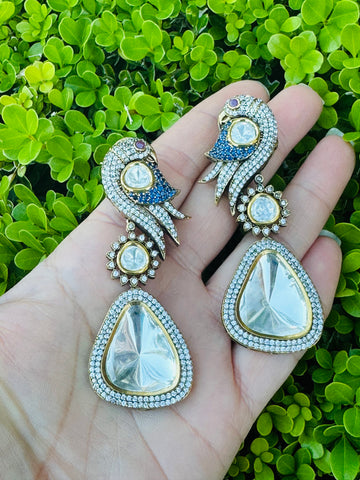 Victorian Peacock Danglers