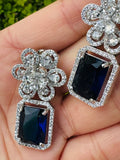Sapphire floral earrings