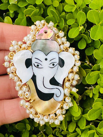 Ganesha hand painted oversized ring