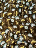 Digital print linen cotton Saree with cow & calf design