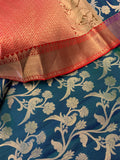 Bird design dual tone silk Saree