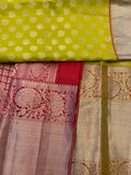 Light Mehndi green BROCADE silk Saree