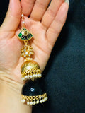 BLACK & GOLD Jhumkas