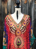 ORNATE PAISLEY, Short Kaftan, Free shipping in Australia)