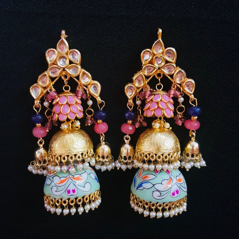PINK & SKY BLUE ear hangings