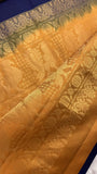 Samudrika silk Saree in royal blue & mustard combo