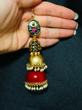 COLOUR POP Jhumkas- Red & Green  combo