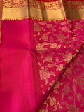Magenta & gold Banarasi wedding  Saree