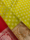 Light Mehndi green BROCADE silk Saree