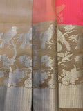 Bird motifs watermelon colour Saree