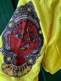 Yellow Linen Saree Jamdani weave