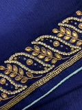 Navy blue chiffon Saree