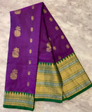 Purple & Green SILK Saree