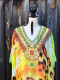 FLAMBOYANT LIME, Short Kaftan ✈️FREE shipping in Australia