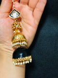BLACK & GOLD Jhumkas