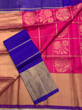 Magenta & Purple Silk Saree