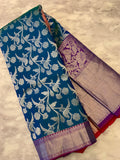 Bird design dual tone silk Saree