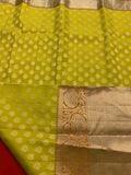 Light Mehndi green BROCADE silk Saree