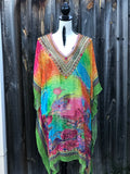 GLISTENING GREEN, Short Kaftan ✈️FREE shipping in Australia