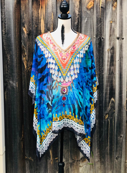 ELECTRIC BLUE 🆕NEW Arrival!! Short Kaftan➡️ DISCOUNT 20% 🆓FREE Shipping in Australia!!