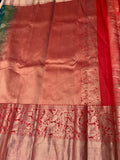Bird design dual tone silk Saree