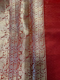 Chanderi Saree in yellow & mahroon combination