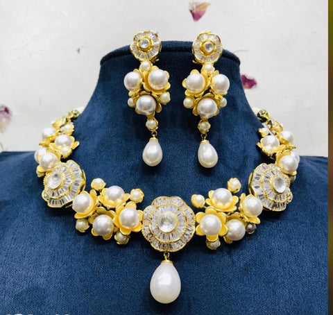 Pearl & American Diamond SET