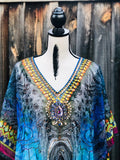 🆕New Arrival!! SAPPHIRE BLUE, Short Kaftan ✈️FREE Shipping in Australia!