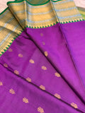 Purple & Green SILK Saree