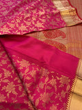 Magenta & gold Banarasi wedding  Saree