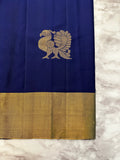 Samudrika silk Saree in royal blue & mustard combo