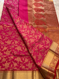 Magenta & gold Banarasi wedding  Saree