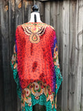 ORNATE PAISLEY, Short Kaftan, Free shipping in Australia)