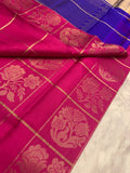 Magenta & Purple Silk Saree