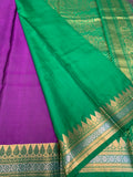 Purple & Green SILK Saree