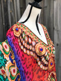 ORNATE PAISLEY, Short Kaftan, Free shipping in Australia)