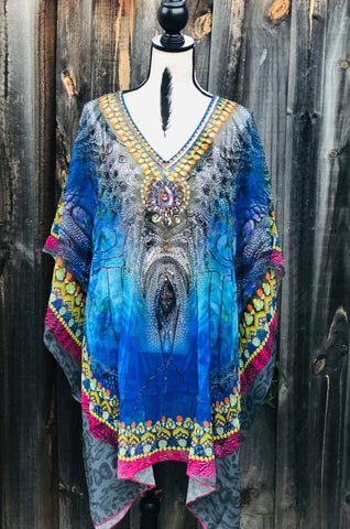 🆕New Arrival!! SAPPHIRE BLUE, Short Kaftan ✈️FREE Shipping in Australia!