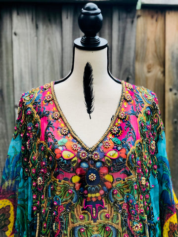VIVACIOUS BLUE, Long Kaftan ✈️FREE Shipping in Australia!