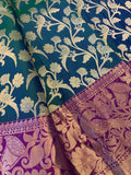 Bird design dual tone silk Saree