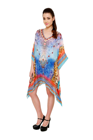 BEWITCHING BLUE, Short Kaftan, Free shipping in Australia