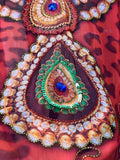 ORNATE PAISLEY, Short Kaftan, Free shipping in Australia)
