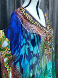 DEEP SEA, Short Kaftan, Free shipping in Australia