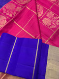Magenta & Purple Silk Saree