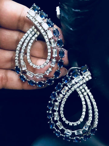 Sapphire Ear hangings
