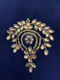 Navy blue chiffon Saree