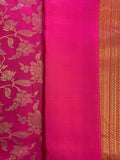Magenta & gold Banarasi wedding  Saree